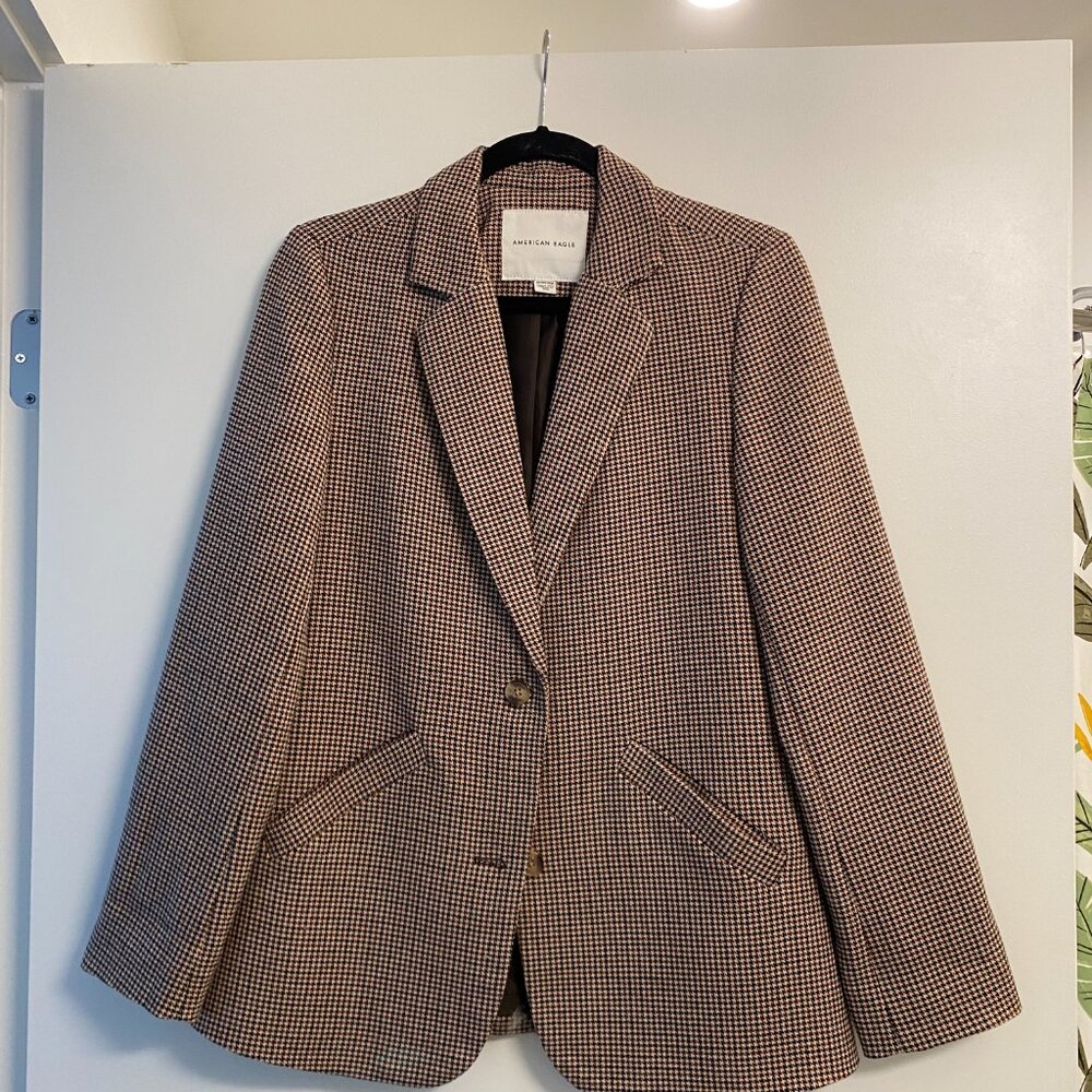 American Eagle Houndstooth Blazer